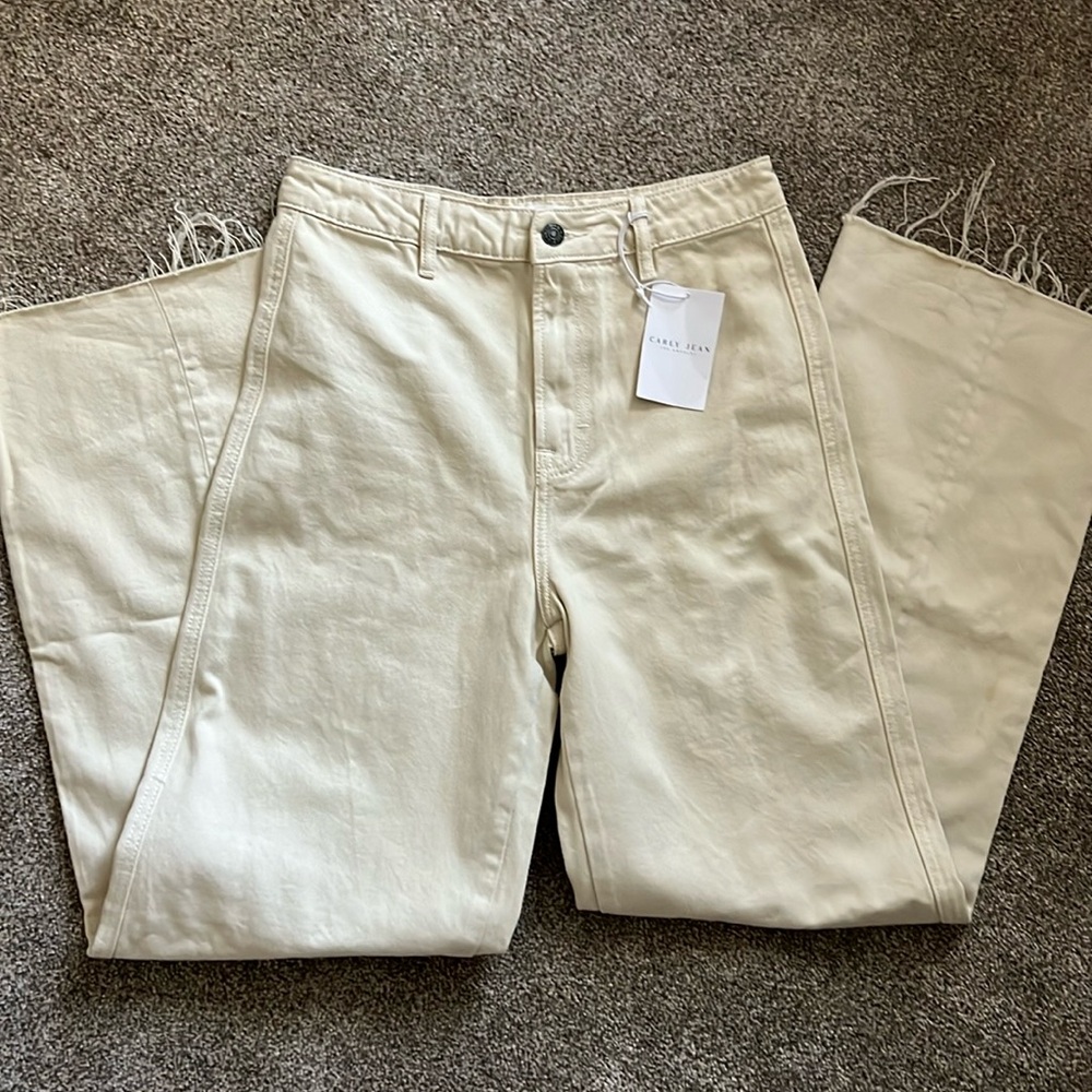 NWT Carly Jean Los Angeles Jaymee Vintage Wide Leg Jeans
